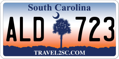 SC license plate ALD723