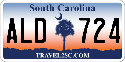 SC license plate ALD724