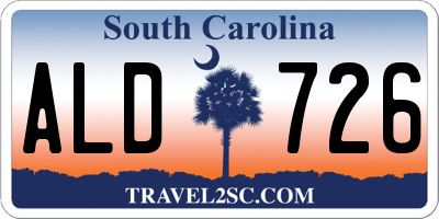 SC license plate ALD726