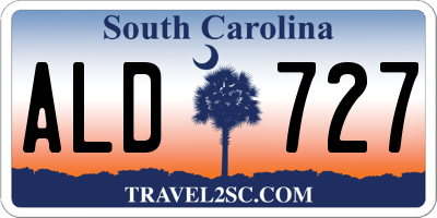 SC license plate ALD727