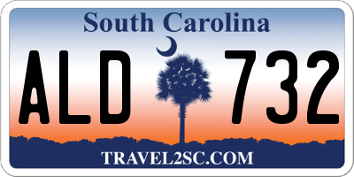 SC license plate ALD732