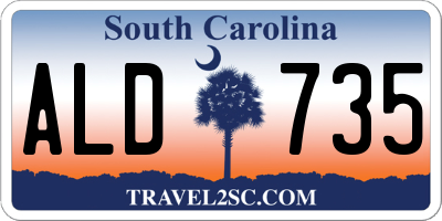 SC license plate ALD735