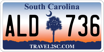 SC license plate ALD736