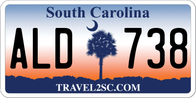 SC license plate ALD738