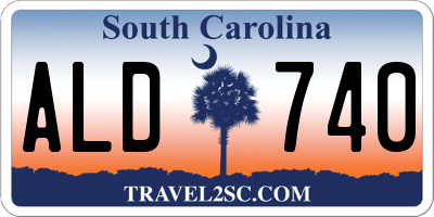 SC license plate ALD740