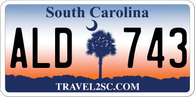 SC license plate ALD743