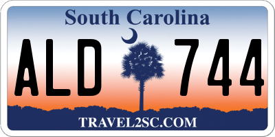 SC license plate ALD744