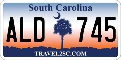 SC license plate ALD745