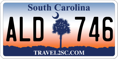 SC license plate ALD746