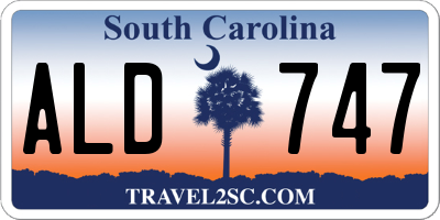 SC license plate ALD747