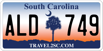 SC license plate ALD749