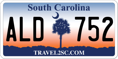 SC license plate ALD752