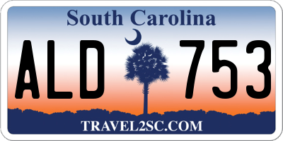 SC license plate ALD753