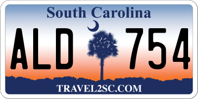SC license plate ALD754