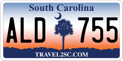 SC license plate ALD755