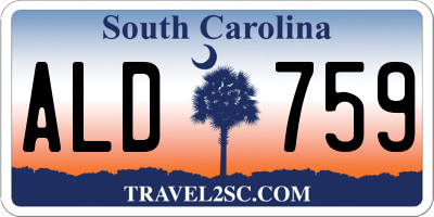 SC license plate ALD759