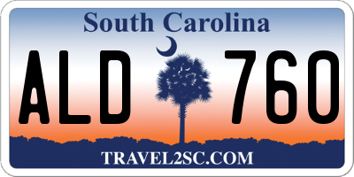 SC license plate ALD760