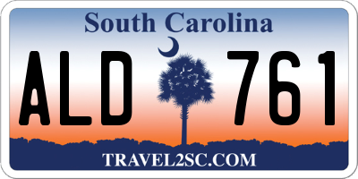 SC license plate ALD761