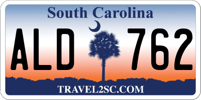 SC license plate ALD762