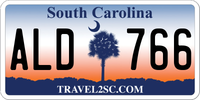 SC license plate ALD766