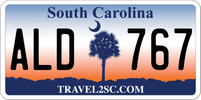 SC license plate ALD767
