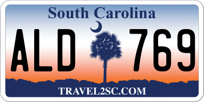 SC license plate ALD769