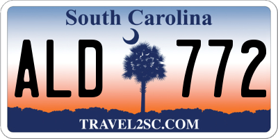 SC license plate ALD772