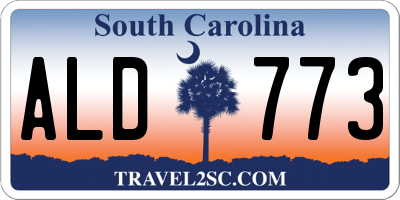 SC license plate ALD773