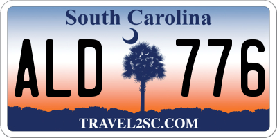 SC license plate ALD776