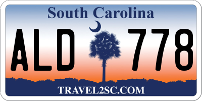 SC license plate ALD778