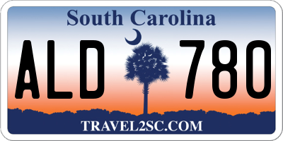 SC license plate ALD780