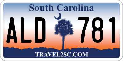 SC license plate ALD781