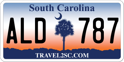 SC license plate ALD787