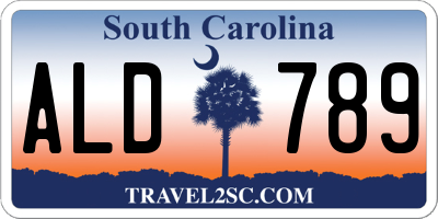 SC license plate ALD789
