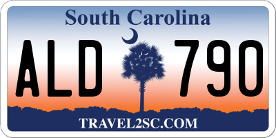 SC license plate ALD790