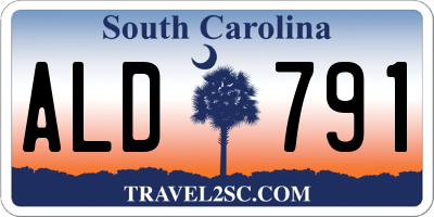 SC license plate ALD791