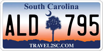 SC license plate ALD795