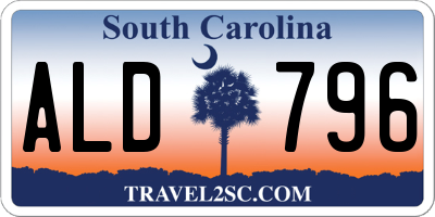 SC license plate ALD796