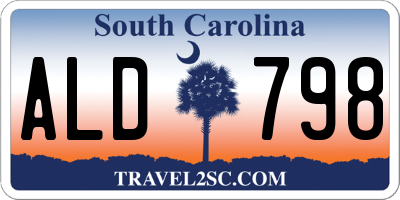 SC license plate ALD798