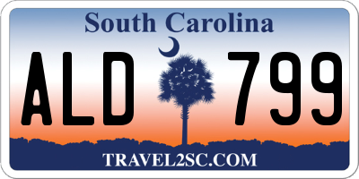 SC license plate ALD799