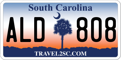 SC license plate ALD808