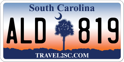 SC license plate ALD819