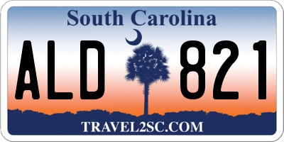 SC license plate ALD821