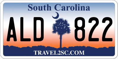 SC license plate ALD822