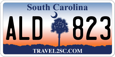 SC license plate ALD823