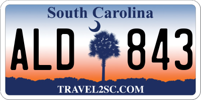 SC license plate ALD843