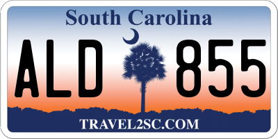 SC license plate ALD855