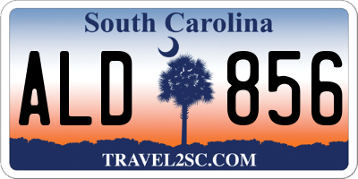 SC license plate ALD856