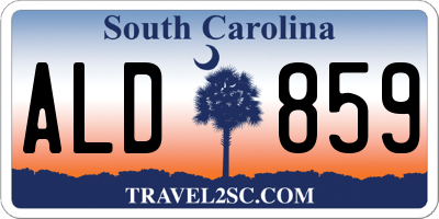 SC license plate ALD859