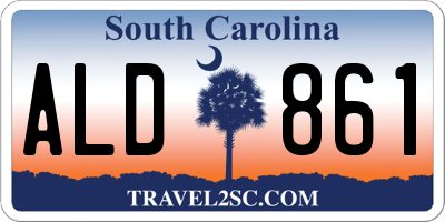 SC license plate ALD861